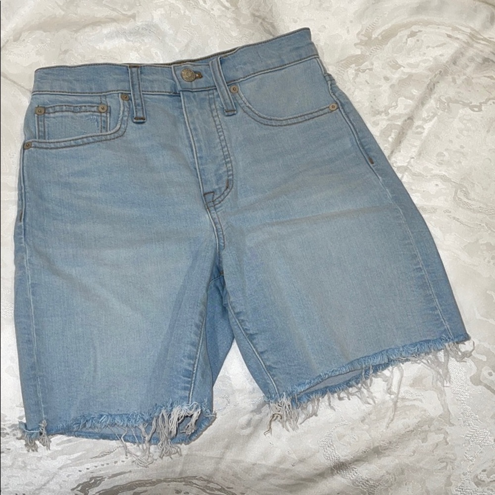 Madewell Denim Shorts High Rise Mid length size 24